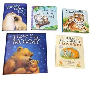 5 Padded Board Books Guess How Much I Love You Mommy Daddy Grandma Kids Lot